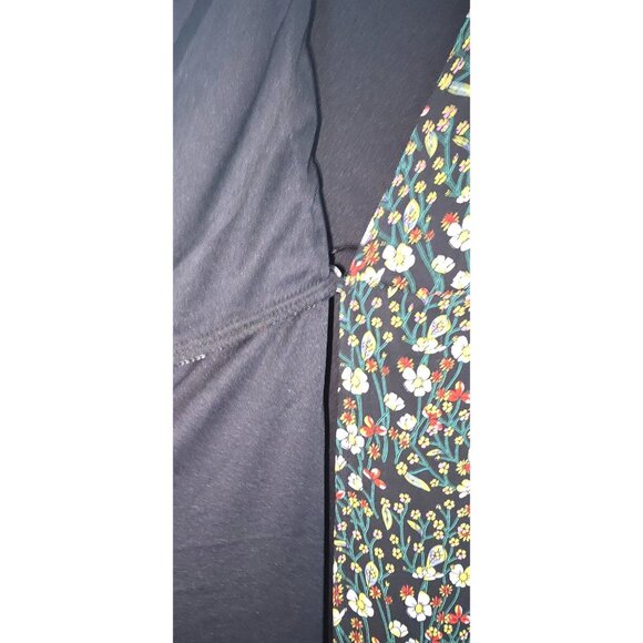 NY Collection Floral Wrap Maxi Dress With Short Sleeves By Calla Collection Blac - Picture 11 of 12